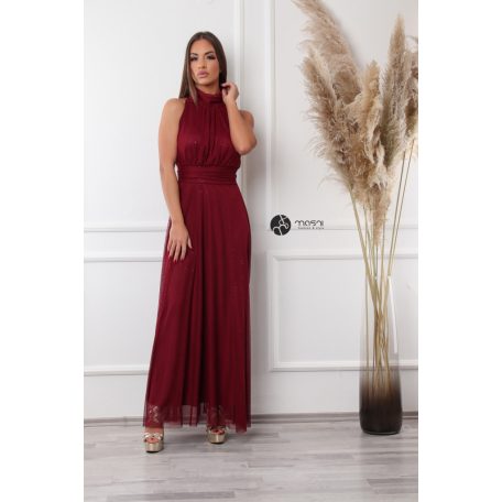 Lunetta maxi ruha borvörös