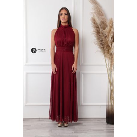 Lunetta maxi ruha borvörös