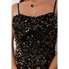 Masnis flitteres ruha arany/fekete