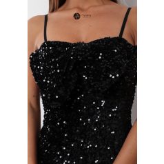 Masnis flitteres ruha fekete