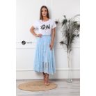 Midi csipke szoknya világoskék