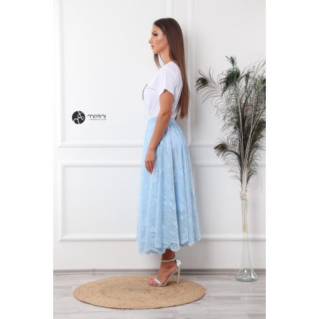 Midi csipke szoknya világoskék
