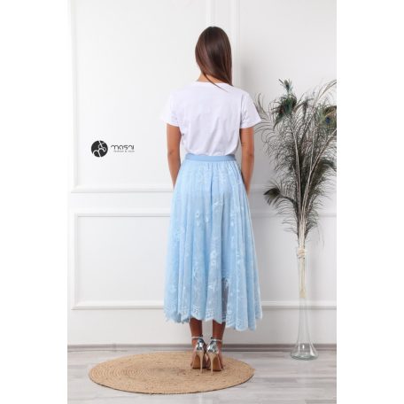 Midi csipke szoknya világoskék