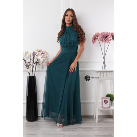 Lunetta maxi ruha petrolzöld