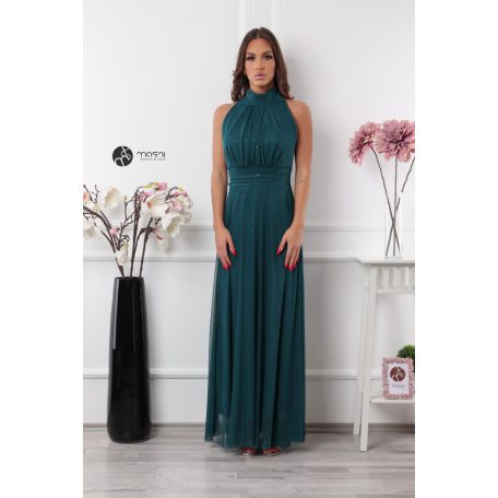 Lunetta maxi ruha petrolzöld