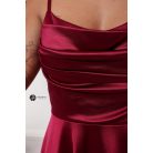 Francesca szatén ruha bordó