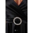 Valentina szatén ruha fekete