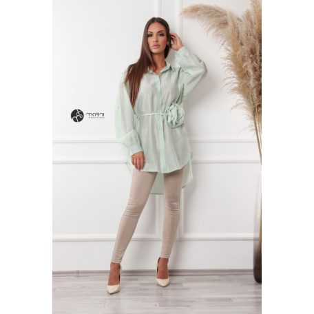 Oversize ing virágos kötővel halvány zöld