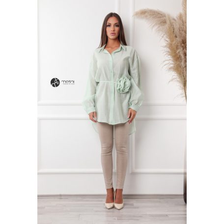 Oversize ing virágos kötővel halvány zöld