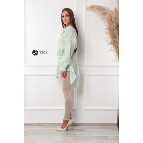 Oversize ing virágos kötővel halvány zöld