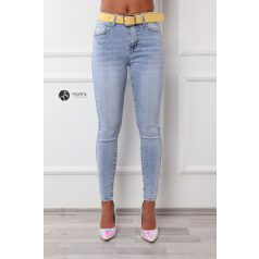 SIMONA push up-os skinny farmer övvel világoskék