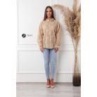 Tüll virágos ing coffee