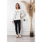 Virágos pulcsi fehér