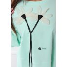 Virágos pulcsi menta