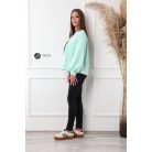 Virágos pulcsi menta