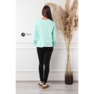 Virágos pulcsi menta