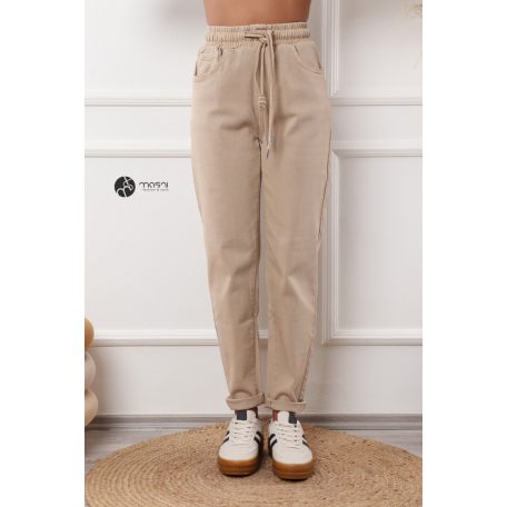 Zoé mom fit farmer bézs