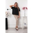 Kétoldalt arany gombos póló fekete