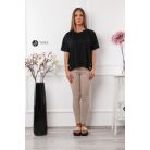 Kétoldalt arany gombos póló fekete