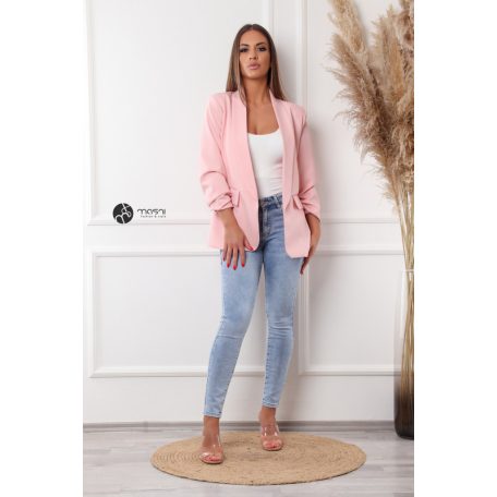 Húzott ujjú zakó púder