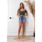 Masnis bordás crop top keki zöld