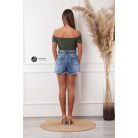 Masnis bordás crop top keki zöld