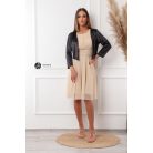 Szatén hosszú ujjú boleró fekete