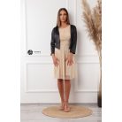 Szatén hosszú ujjú boleró fekete