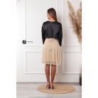 Szatén hosszú ujjú boleró fekete