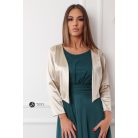 Szatén hosszú ujjú boleró arany