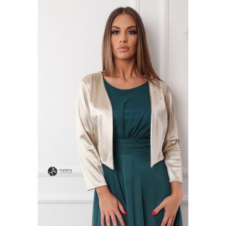 Szatén hosszú ujjú boleró arany