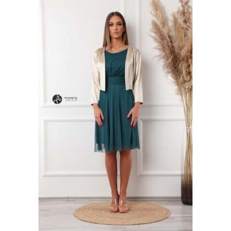 Szatén hosszú ujjú boleró arany