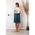 Szatén hosszú ujjú boleró arany