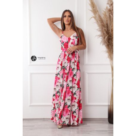 SARAH maxi ruha pink rózsás