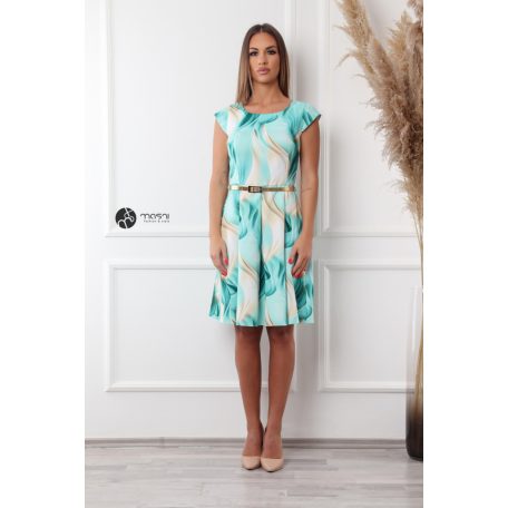 GERDA ruha zöld/bézs mintás