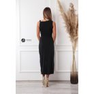 MATILDE csavart pántos maxi ruha fekete