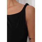 MATILDE csavart pántos maxi ruha fekete