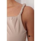 MATILDE csavart pántos maxi ruha bézs