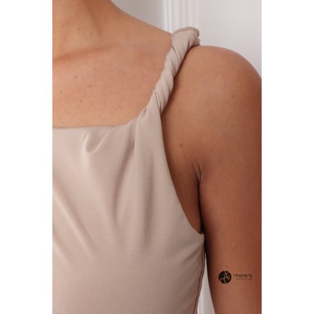 MATILDE csavart pántos maxi ruha bézs