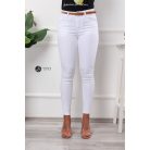 AGATA push up-os skinny farmer övvel fehér