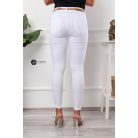 AGATA push up-os skinny farmer övvel fehér