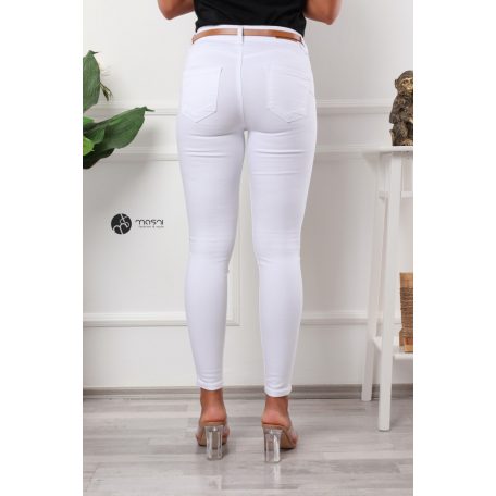 AGATA push up-os skinny farmer övvel fehér