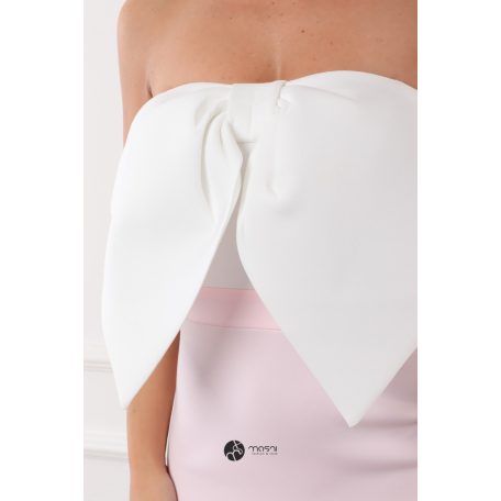 LÉNOIE ruha fehér/rózsaszín