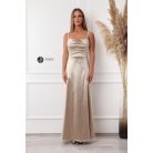 FRANCESCA szatén maxi ruha arany