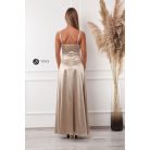 FRANCESCA szatén maxi ruha arany