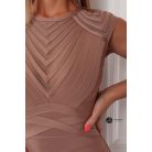 Raffaella alakformáló (bandage) ruha barna