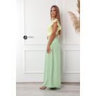 Extra bőszárú lenvászon hatású nadrág alma zöld