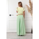 Extra bőszárú lenvászon hatású nadrág alma zöld