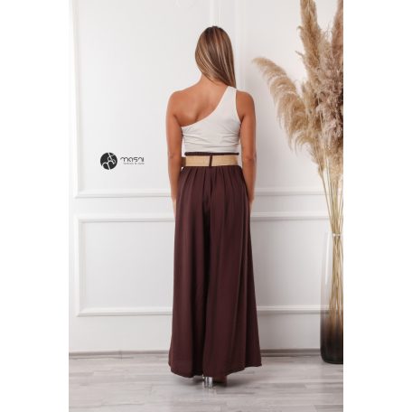 Félvállas ujjatlan felső bézs