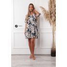 Kék virágos átlapolt ruha 